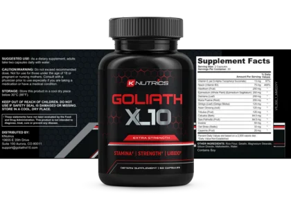 Goliath XL 10 Product Label